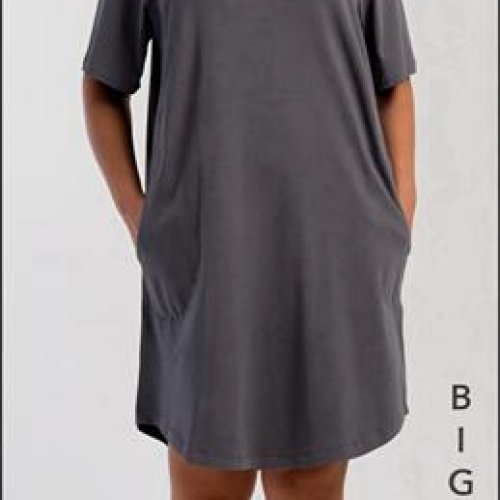 Ночнушка Trikotag (XL-4XL) T466 d.grey (лето) Trikotag T466 d.grey