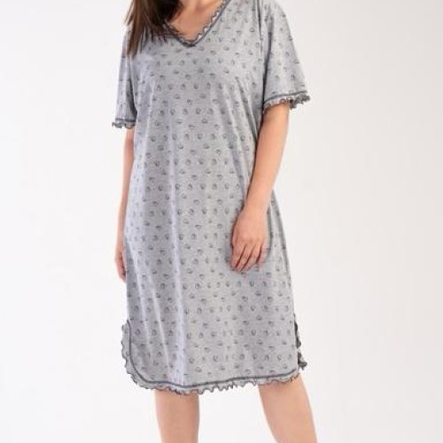 Ночнушка Trikotag (XL-4XL) T468 l.grey (лето) Trikotag T468 l.grey