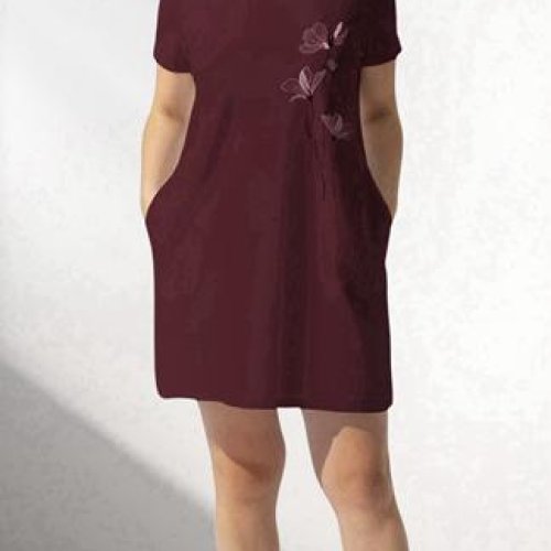 Ночнушка Trikotag (XL-4XL) T472 wine (лето) Trikotag T472 wine