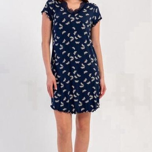 Ночнушка Trikotag (S-XL) T473 navy (лето) Trikotag T473 navy