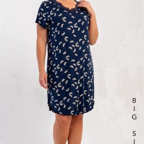 Ночнушка Trikotag (XL-4XL) T476 navy (лето) Trikotag T476 navy