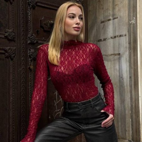 Свитер Little Secret (S-L) SA342 red (лето) Little Secret SA342 red