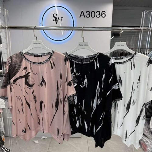 Футболка Saint Wish (4XL-5XL) A3036 mix (лето) Saint Wish A3036 mix