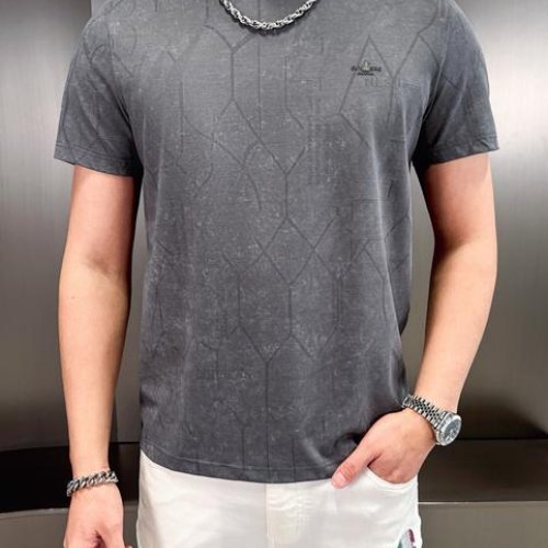 Футболка F.T.H (L-4XL) F971 d.grey (лето) F.T.H F971 d.grey