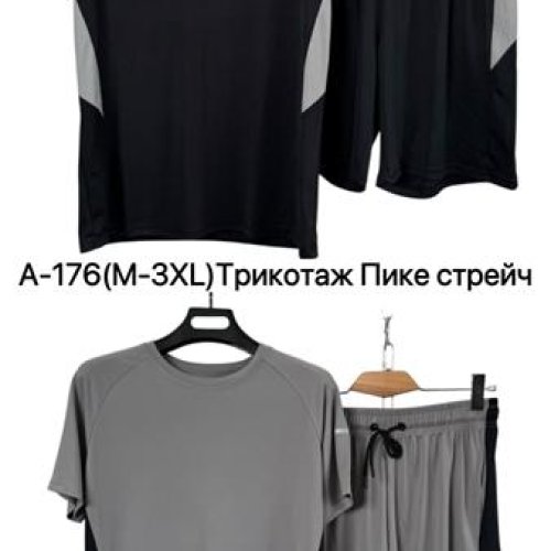Костюм Ale-Ate (M-3XL) A176 black (лето) Ale-Ate A176 black