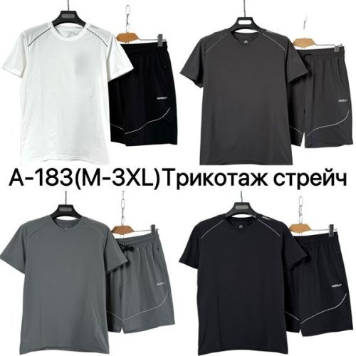 Костюм Ale-Ate (M-3XL) A183 black (лето) Ale-Ate A183 black