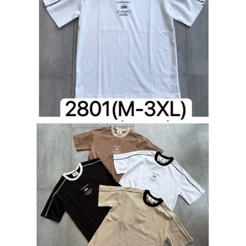 Футболка Ale-Ate (M-3XL) 2801 beige (лето) Ale-Ate 2801 beige