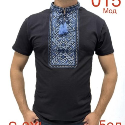 Вышиванка Надийка (S-2XL) ND772-015 black (лето) Надийка ND772-015 black