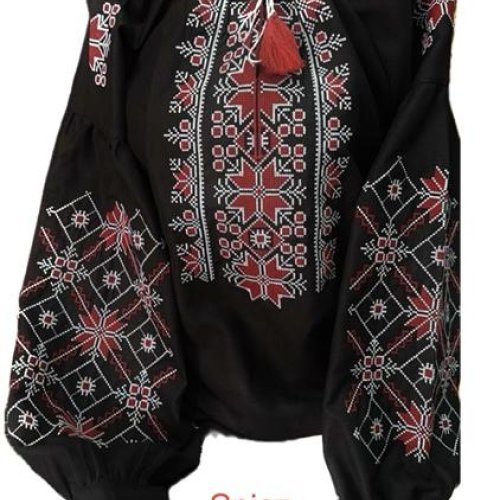 Вышиванка Надийка (158-176) ND854-0753 black (деми) Надийка ND854-0753 black