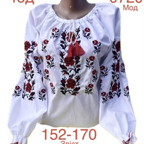 Вышиванка Надийка (152-170) ND860-0720 white (деми) Надийка ND860-0720 white