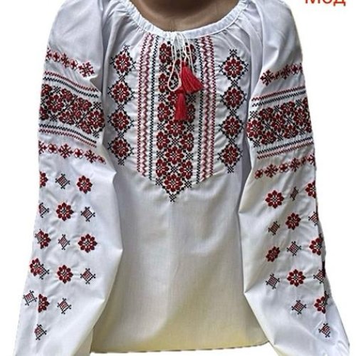 Вышиванка Надийка (122-146) ND875-0731 white (деми) Надийка ND875-0731 white