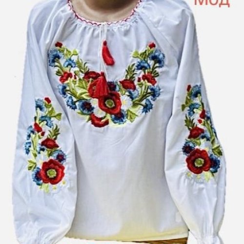Вышиванка Надийка (122-146) ND880-0731 white (деми) Надийка ND880-0731 white