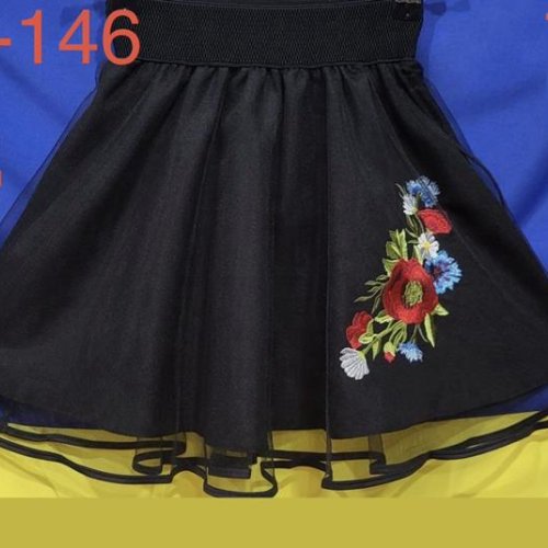 Юбка Надийка (122-146) ND932-700 black (лето) Надийка ND932-700 black