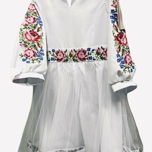 Платье Надийка (98-110) ND966-018 white (деми) Надийка ND966-018 white