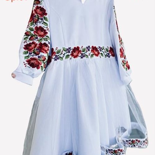 Платье Надийка (98-110) ND967-018 white (деми) Надийка ND967-018 white