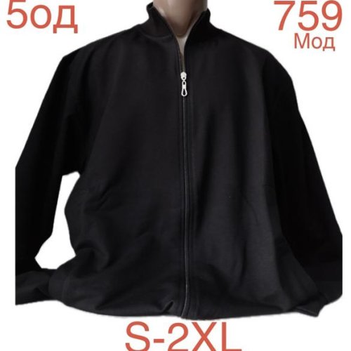 Кофта спорт Надийка (S-2XL) ND983-759 black (деми) Надийка ND983-759 black