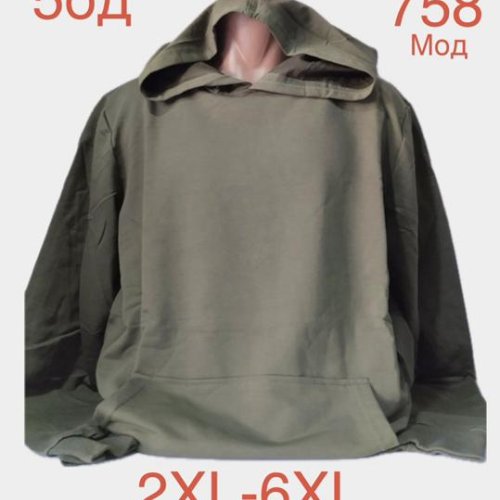 Худи Надийка (2XL-6XL) ND992-758 khaki (деми) Надийка ND992-758 khaki