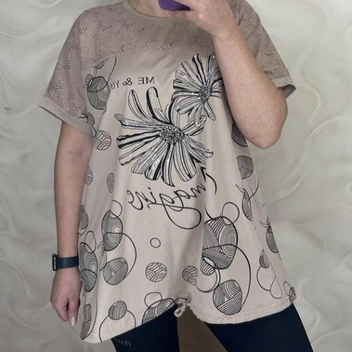 Футболка LeVisha (56-60) 26011 beige (лето) LeVisha 26011 beige