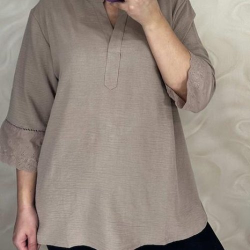 Блузка LeVisha (52-60) 26104 brown (деми) LeVisha 26104 brown