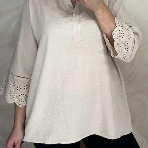 Блузка LeVisha (52-56) 26105 beige (деми) LeVisha 26105 beige