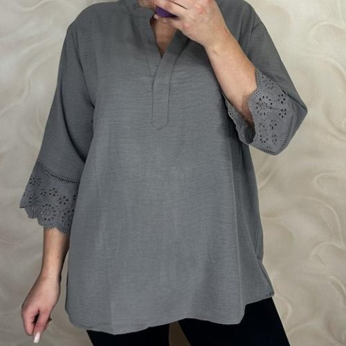 Блузка LeVisha (52-56) 26105 grey (деми) LeVisha 26105 grey