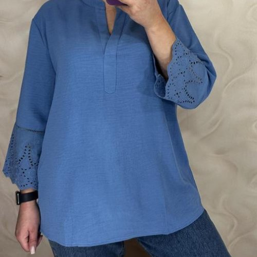 Блузка LeVisha (50-54) 26106 l.blue (деми) LeVisha 26106 l.blue