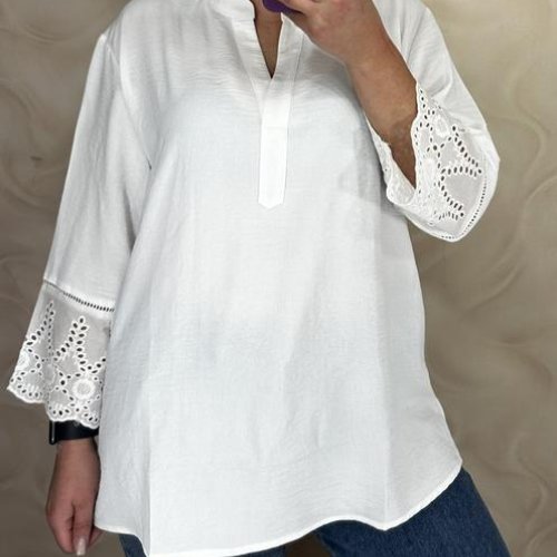 Блузка LeVisha (50-54) 26106 white (деми) LeVisha 26106 white