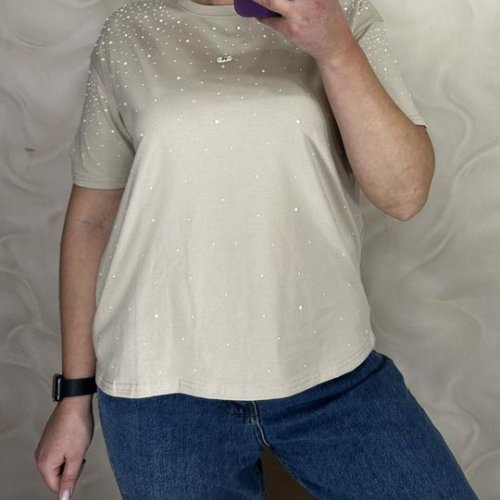 Футболка LeVisha (M-XL) 26108 l.beige (лето) LeVisha 26108 l.beige