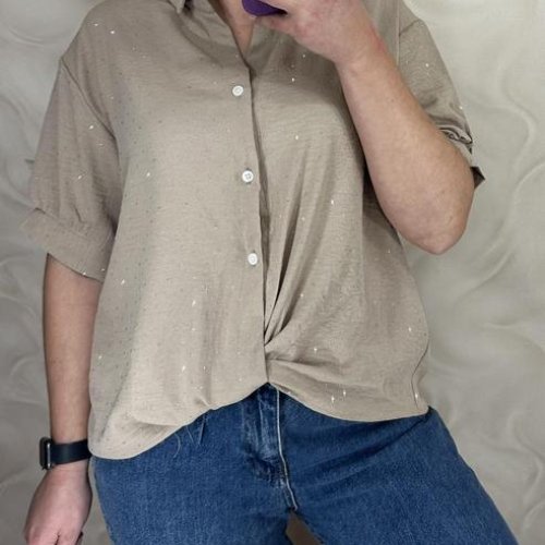 Рубашка LeVisha (46-52) 26120 beige (лето) LeVisha 26120 beige