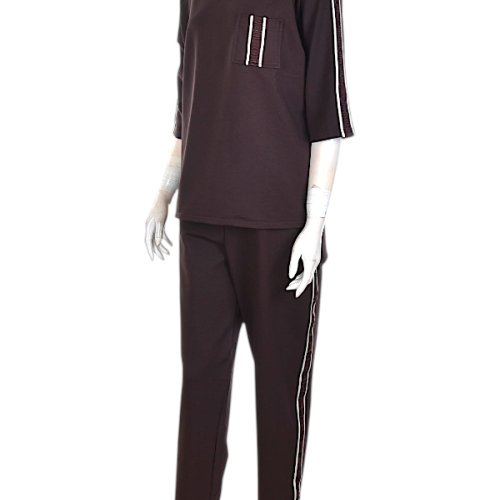 Костюм спорт Калибри (L-3XL) 0966 brown (деми) Калибри 0966 brown