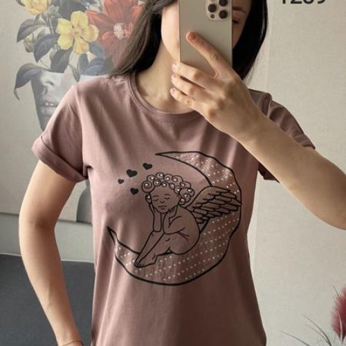 Футболка FSN (42-48) 1289 brown (лето) FSN 1289 brown