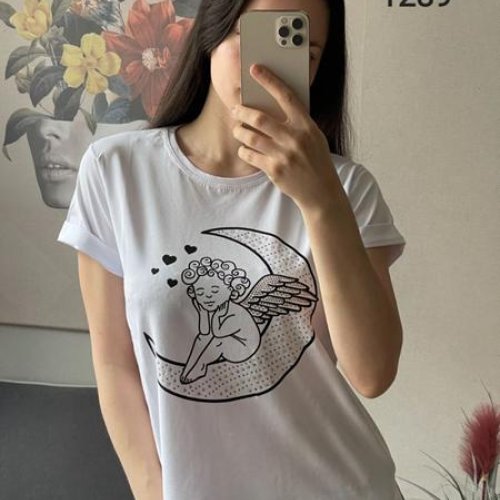 Футболка FSN (42-48) 1289 white (лето) FSN 1289 white