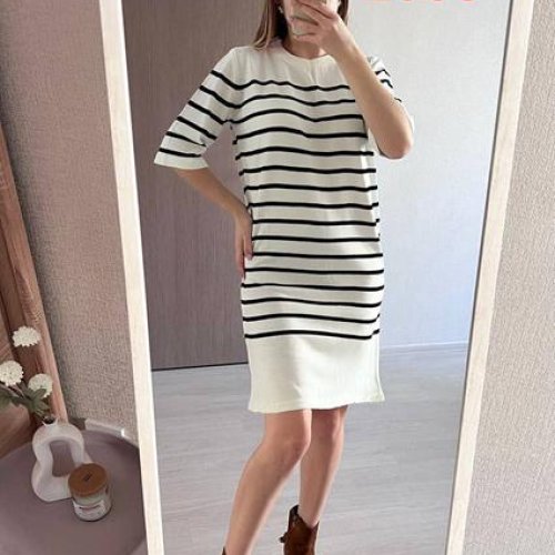 Платье FSN (44-48) 2058 white-black (деми) FSN 2058 white-black