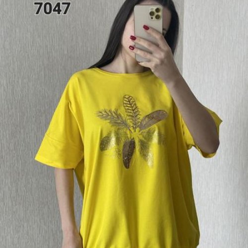 Футболка FSN (54-60) 7047 yellow (лето) FSN 7047 yellow