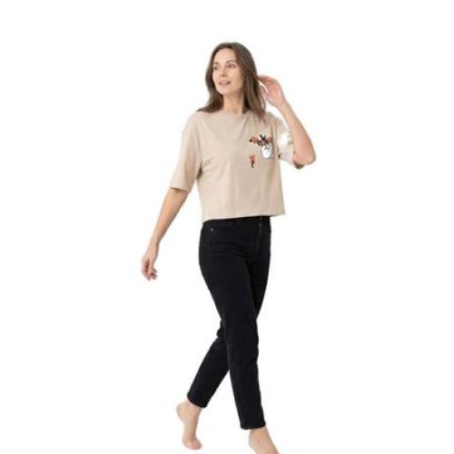 Футболка FSN (44-50) 7179 beige (лето) FSN 7179 beige