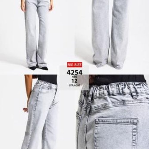 Джинсы Jeans Style (38-48) 4254-4S6-12 l.grey (деми) Jeans Style 4254-4S6-12 l.grey