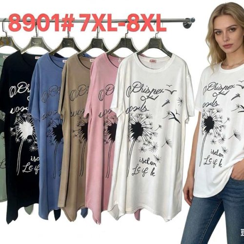 Футболка Monarlir (7XL-8XL) 8901 pink (лето) Monarlir 8901 pink