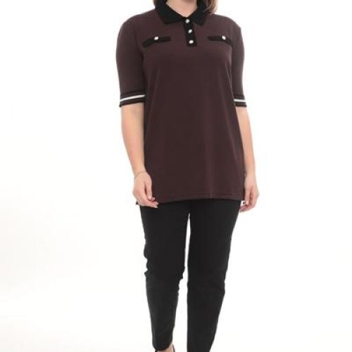 Футболка Julia (52-54) JL1056 brown (лето) Julia JL1056 brown