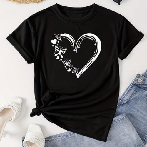 Футболка ALIA (M-3XL) AL13 black (лето) ALIA AL13 black