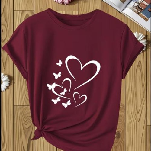 Футболка ALIA (M-3XL) AL17 wine (лето) ALIA AL17 wine