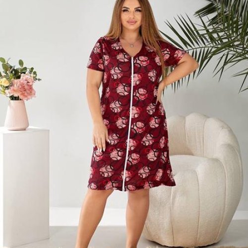 Халат BAT (50-60) 1030-1 wine (лето) BAT 1030-1 wine