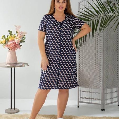 Халат BAT (50-60) 1030-16 navy (лето) BAT 1030-16 navy