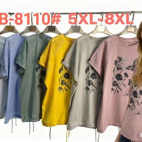 Футболка DGMD (5XL-8XL) B8110 white (лето) DGMD B8110 white