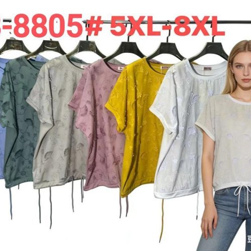 Футболка DGMD (5XL-8XL) B8805 white (лето) DGMD B8805 white