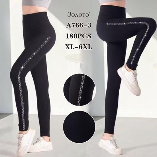 Лосины АнЯ (XL-6XL) 766-3 black (деми) АнЯ 766-3 black