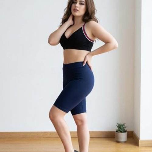 Велосипедки Sport style (S-XL) 571 navy (деми) Sport style 571 navy