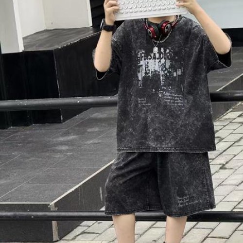 Костюм спорт SunnyTot (120-160) 2668 black (лето) SunnyTot 2668 black