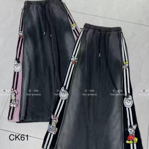 Штаны спорт SunnyTot (120-170) CK61 black-pink (деми) SunnyTot CK61 black-pink