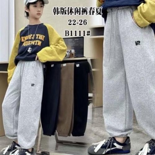 Штаны спорт SunnyTot (110-140) B1111 l.grey (деми) SunnyTot B1111 l.grey