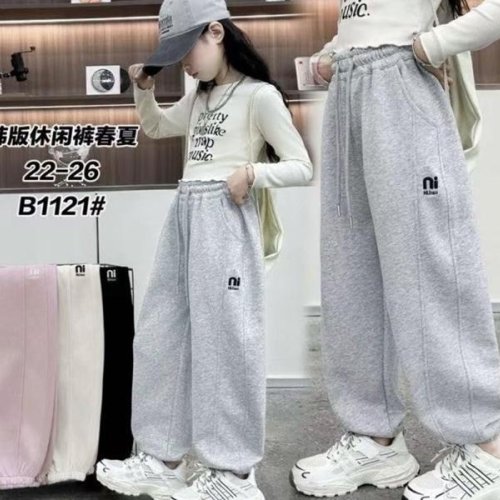 Штаны спорт SunnyTot (110-140) B1121 pink (деми) SunnyTot B1121 pink